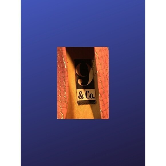 APT. 9 & CO. "Bullseye-6” Pointy Toe Flats,100% Leather, PINK REPTILE,10M, NWOB - Picture 6 of 9